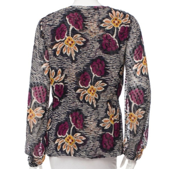 Tory Burch Floral Printed Silk Top - 0 - Picture 4 of 7